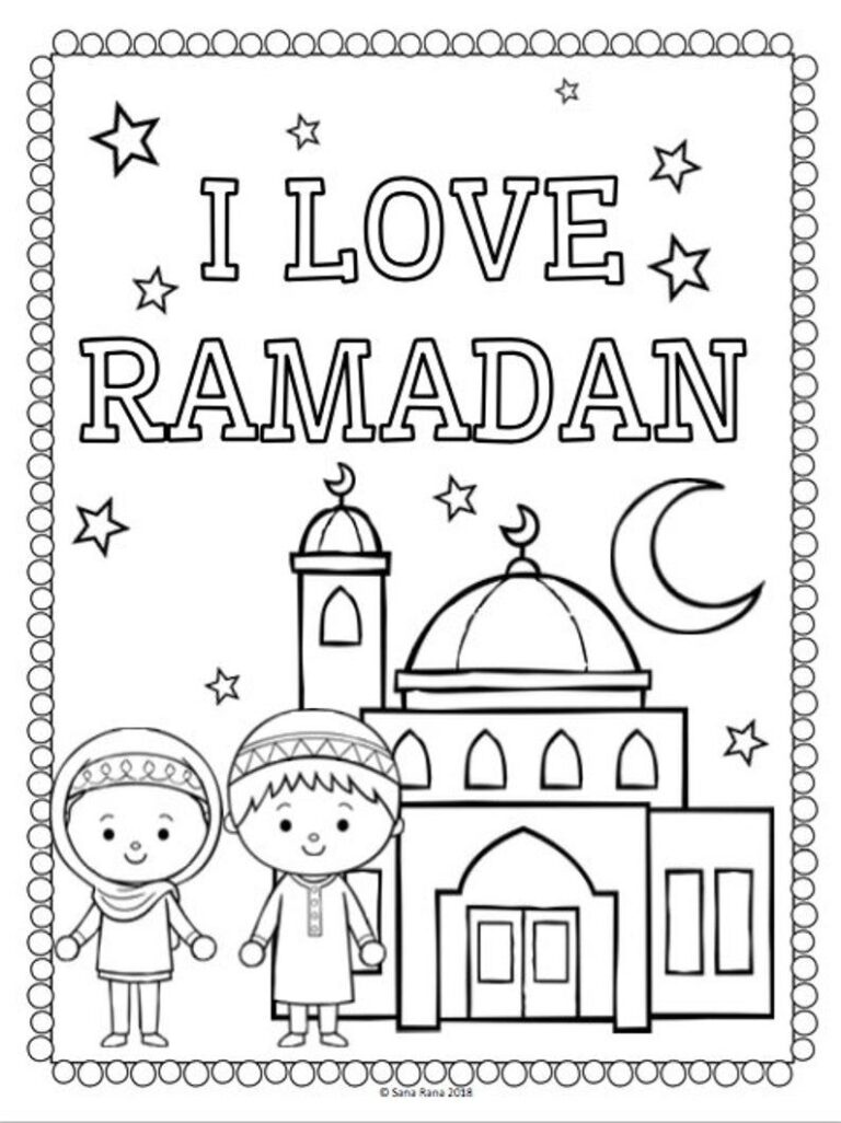 Ramadan Coloring Pages For Kids Islamic Charity People 2 People 786